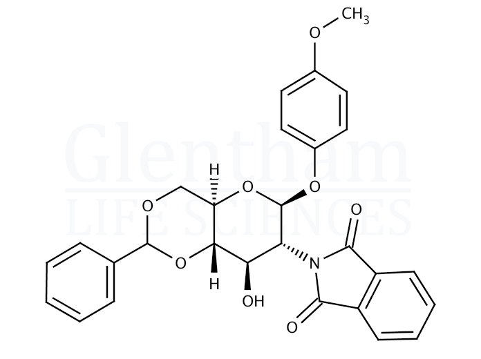 Structure for 4-Methoxyphenyl 4,6-O-benzylidene-2-deoxy-2-phthalimido-b-D-glucopyranoside