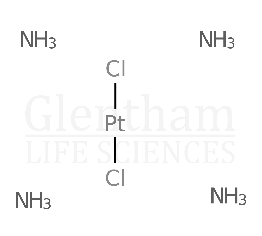 Tetraammine platinum(II) chloride solution Structure