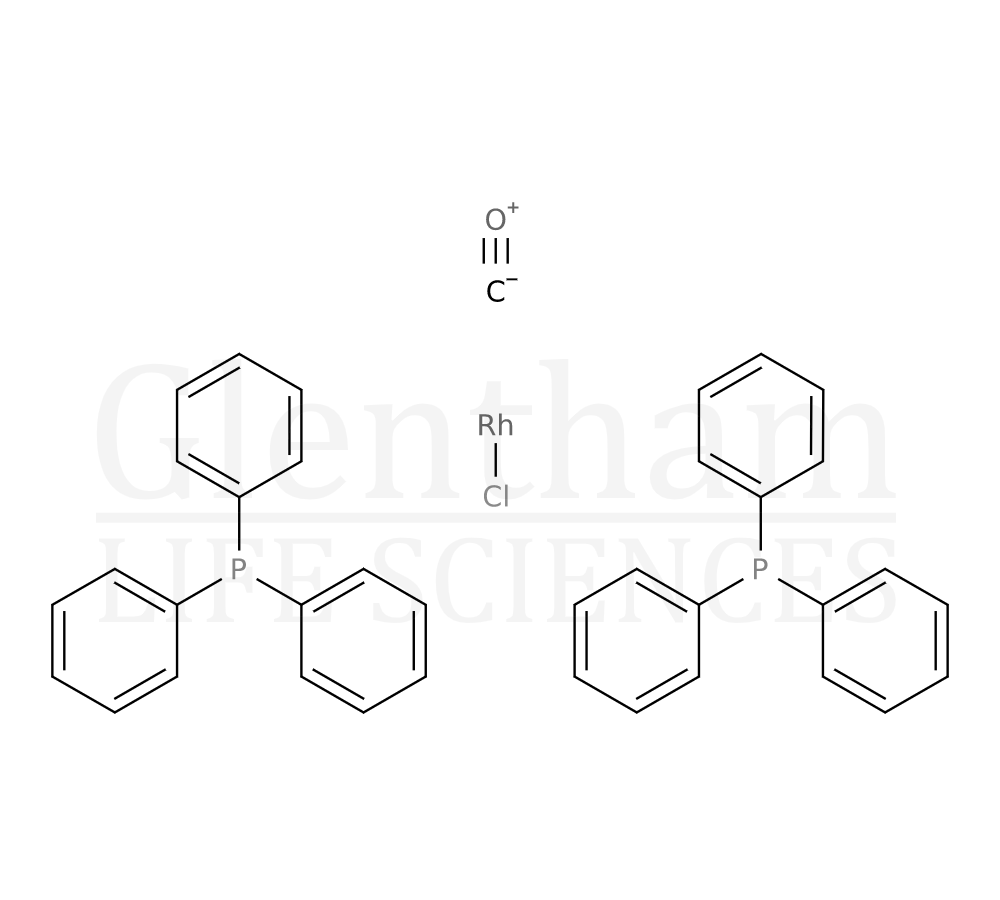 Structure for Bis(triphenylphosphine)rhodium carbonyl chloride, 99%
