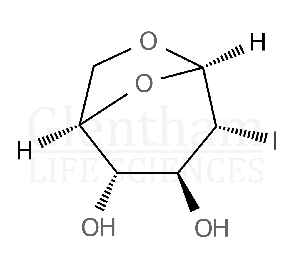 1,6-Anhydro-2-iodo-2-deoxy-b-D-glucopyranose Structure