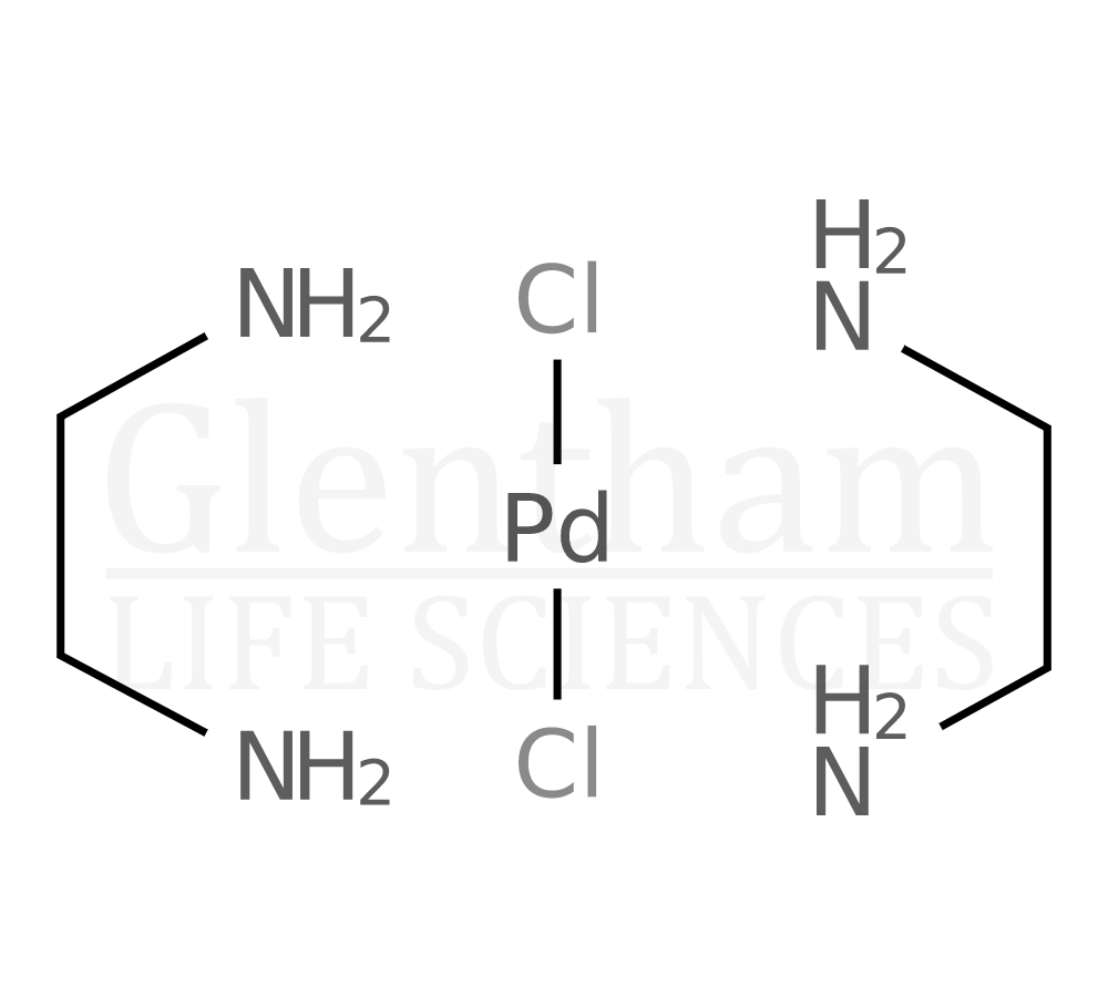 Bis(ethylenediamine) palladium(II) chloride, 99.95% (metals basis) Structure