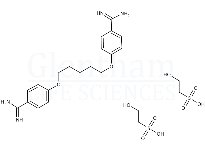 Structure for Pentamidine isethionate salt (140-64-7)