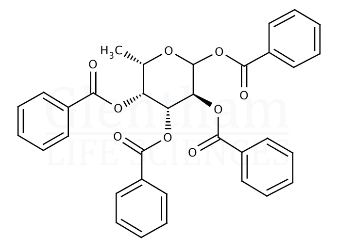 Structure for 1,2,3,4-Tetra-O-benzoyl-L-fucopyranose