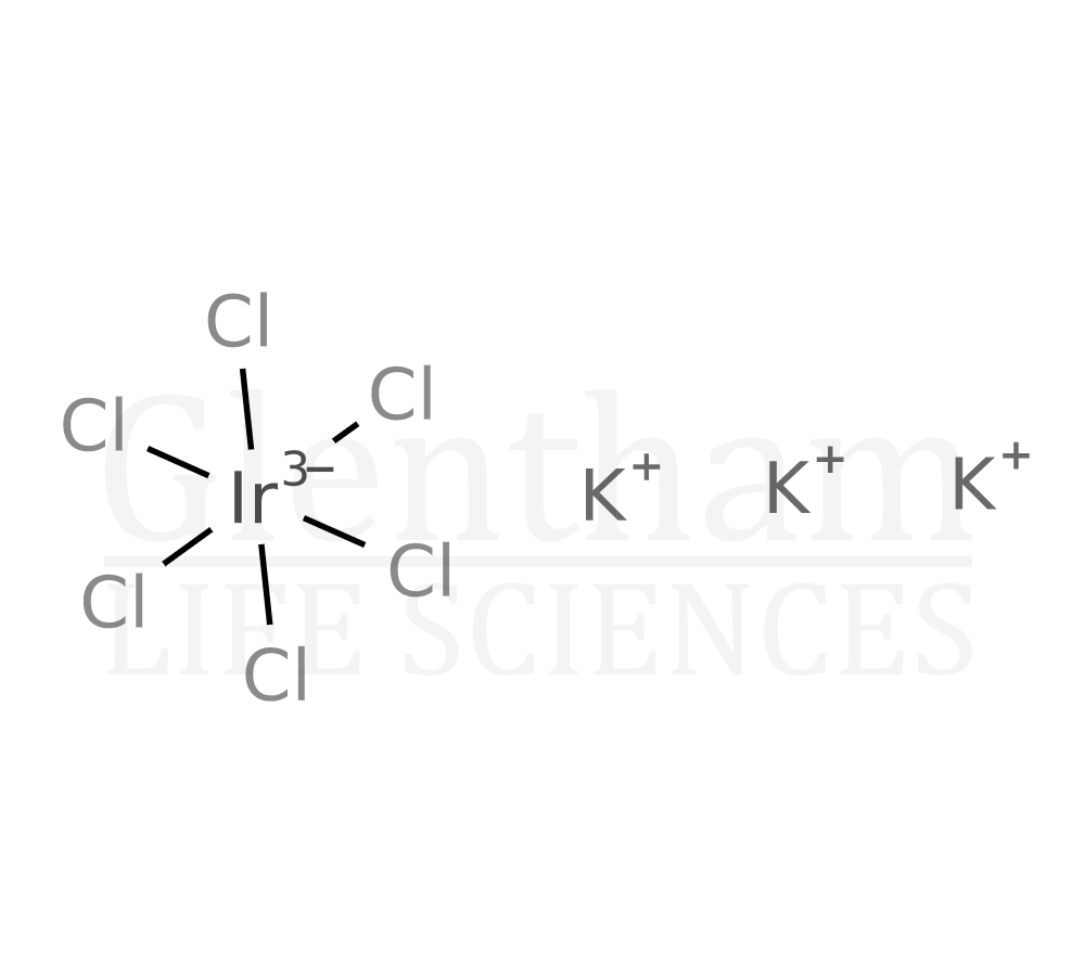 Structure for Potassium hexachloroiridate(III) hydrate
