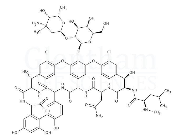 Structure for Vancomycin hydrochloride (1404-93-9)