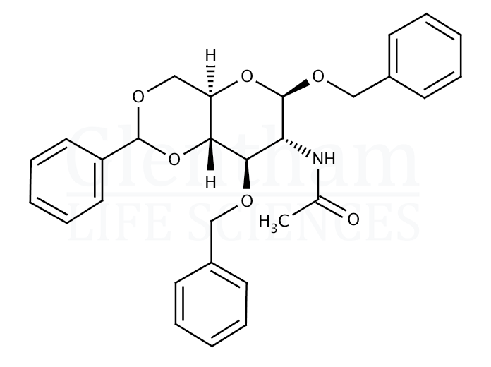 Structure for 2-Acetamido-1,3-di-O-benzyl-4,6-O-benzylidene-2-deoxy-b-D-glucopyranoside