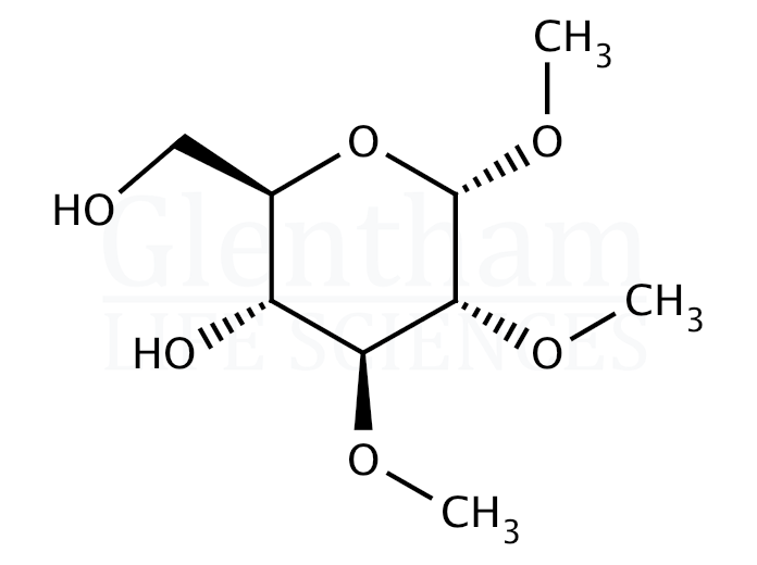1,2,3-Tri-O-methyl-α-D-glucopyranose Structure