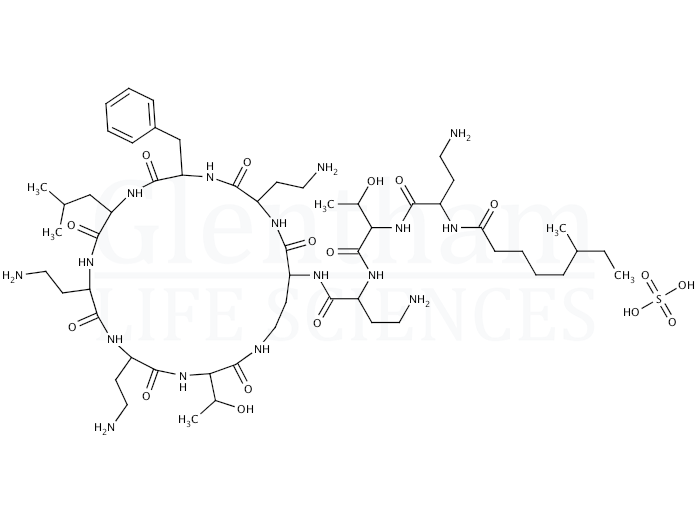 Structure for Polymixin B sulfate salt (1405-20-5)