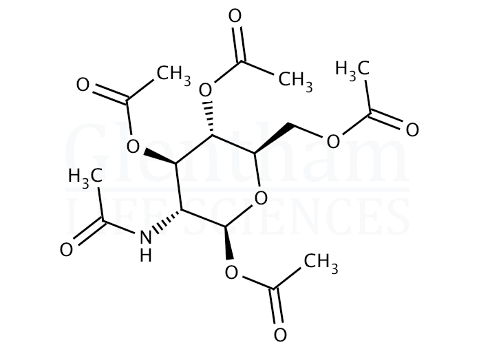 Structure for 2-Acetamido-1,3,4,6-tetra-O-acetyl-2-deoxy-a-D-glucopyranose