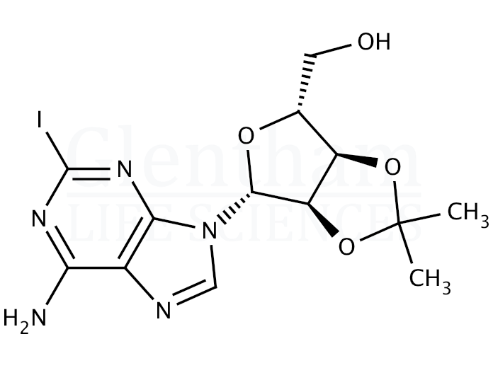 Structure for 2-Iodo-2'',3''-O-isopropylideneadenosine