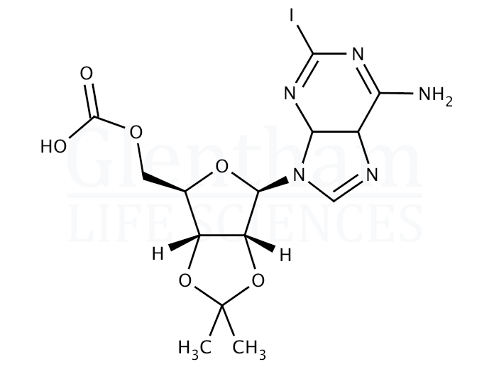5''-Carboxy-2-iodo-2'',3''-O-isopropylideneadenosine Structure