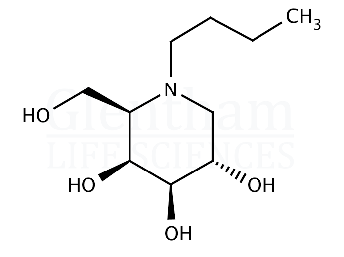 N-Butyldeoxygalactonojirimycin Structure