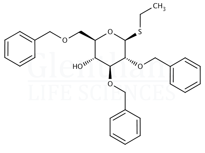 Structure for Ethyl 2,3,6-tri-O-benzyl-b-D-thioglucopyranoside