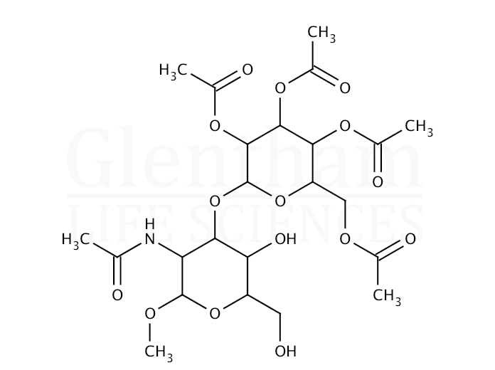 Methyl 2-acetamido-2-deoxy-O-[ß-D-(2,3,4,6-tetraacetyl) galactopyranosyl]-a-D-galactopyranoside Structure