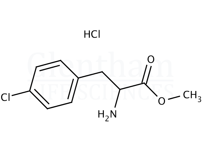 Structure for 4-Chloro-DL-Phe-Ome hydrochloride (14173-40-1)