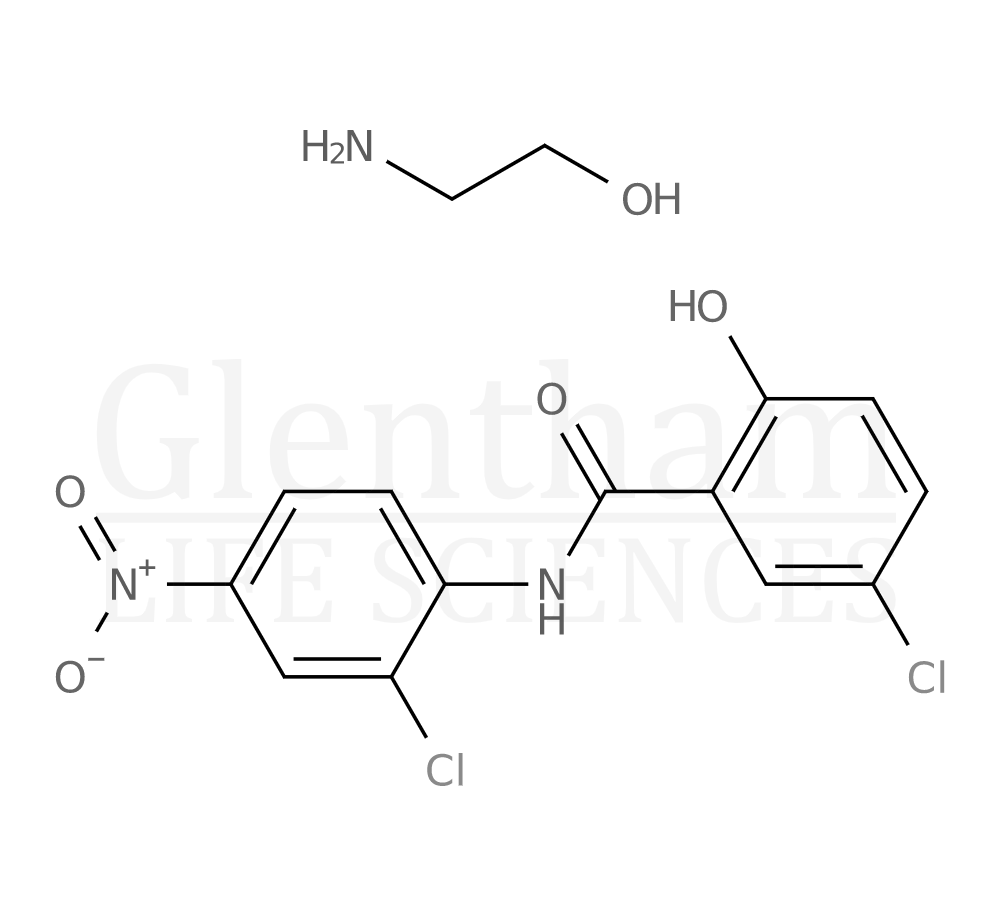Niclosamide ethanolamine Structure