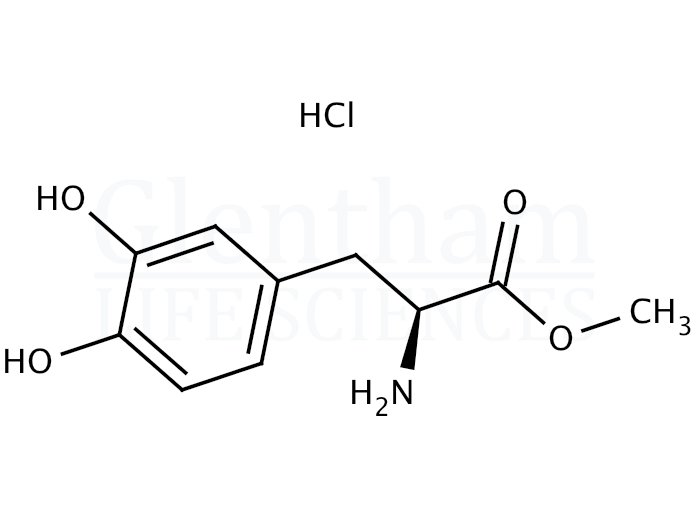 L-3,4-Dihydroxyphenylalanine methyl ester hydrochloride  Structure