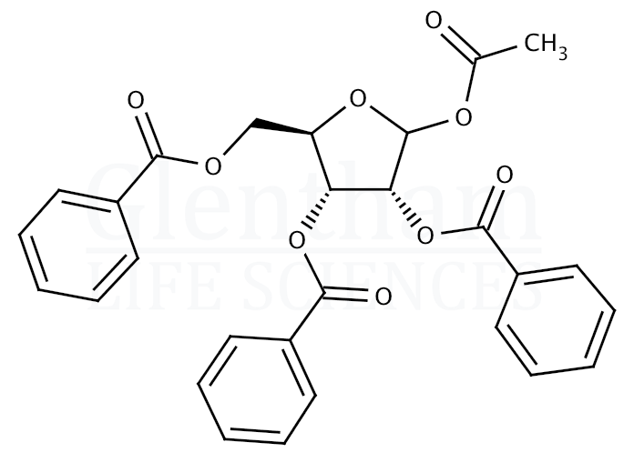 1-O-Acetyl-2,3,5-tri-O-benzoyl-a,b-D-ribofuranose Structure