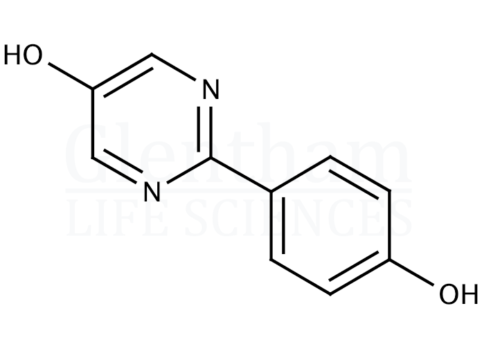 Structure for  2-(4-Hydroxyphenyl)-5-pyrimidinol  (142172-97-2)
