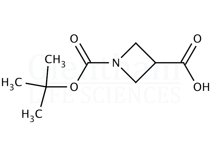 Structure for 1-Boc-azetidine-3-carboxylic acid   (142253-55-2)