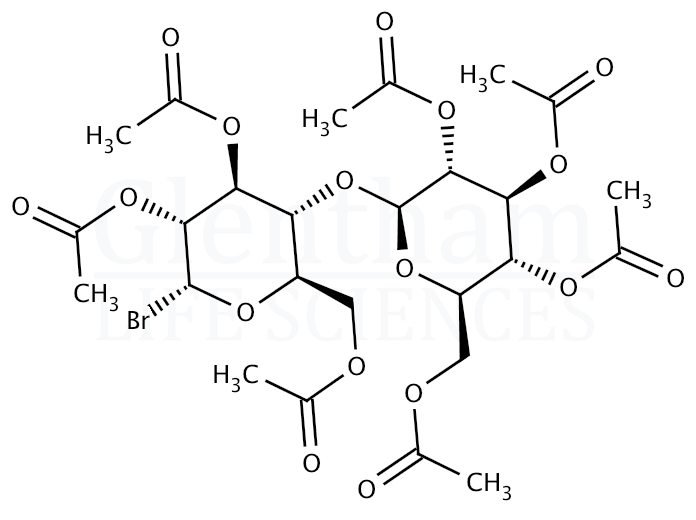 2,3,6,2'',3'',4'',6''-Hepta-O-acetyl-a-D-cellobiosyl bromide Structure