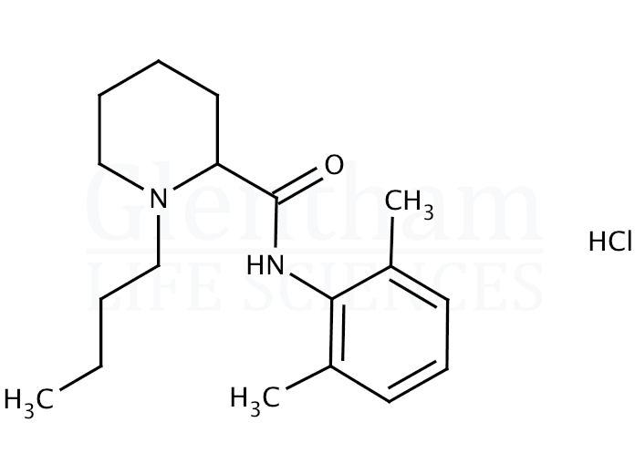 Structure for Bupivacaine hydrochloride (18010-40-7)