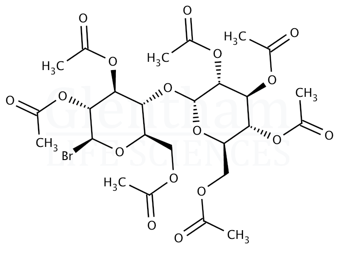 Structure for 2,3,6,2'',3'',6''-Hepta-O-acetyl-a-D-maltosyl bromide