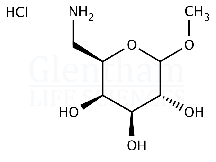 Structure for Methyl 6-amino-6-deoxy-a-D-glucopyranoside hydrochloride