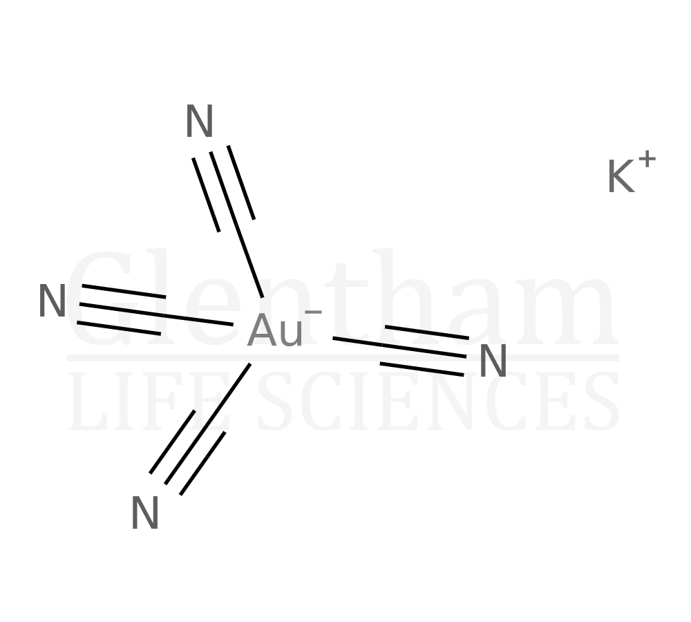 Potassium tetracyanoaurate(III); 99.95% (metals basis) Structure