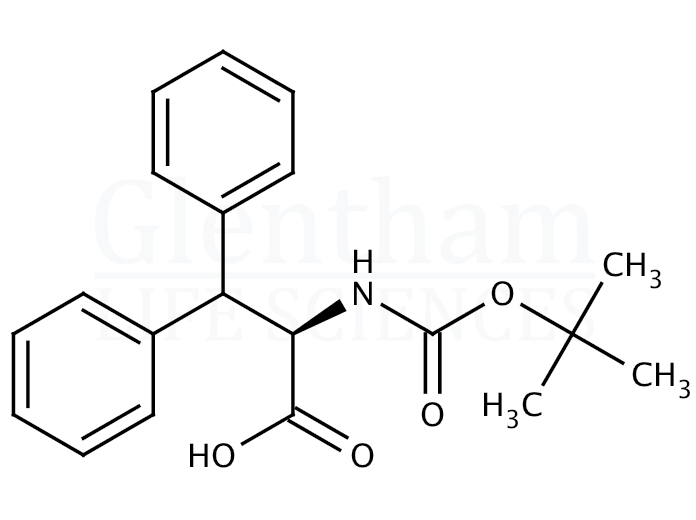 N-(tert-Butoxycarbonyl)-β-phenyl-D-phenylalanine  Structure