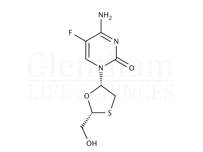 2'',3''-Dideoxy-3-thia-5-fluorocytidine Structure