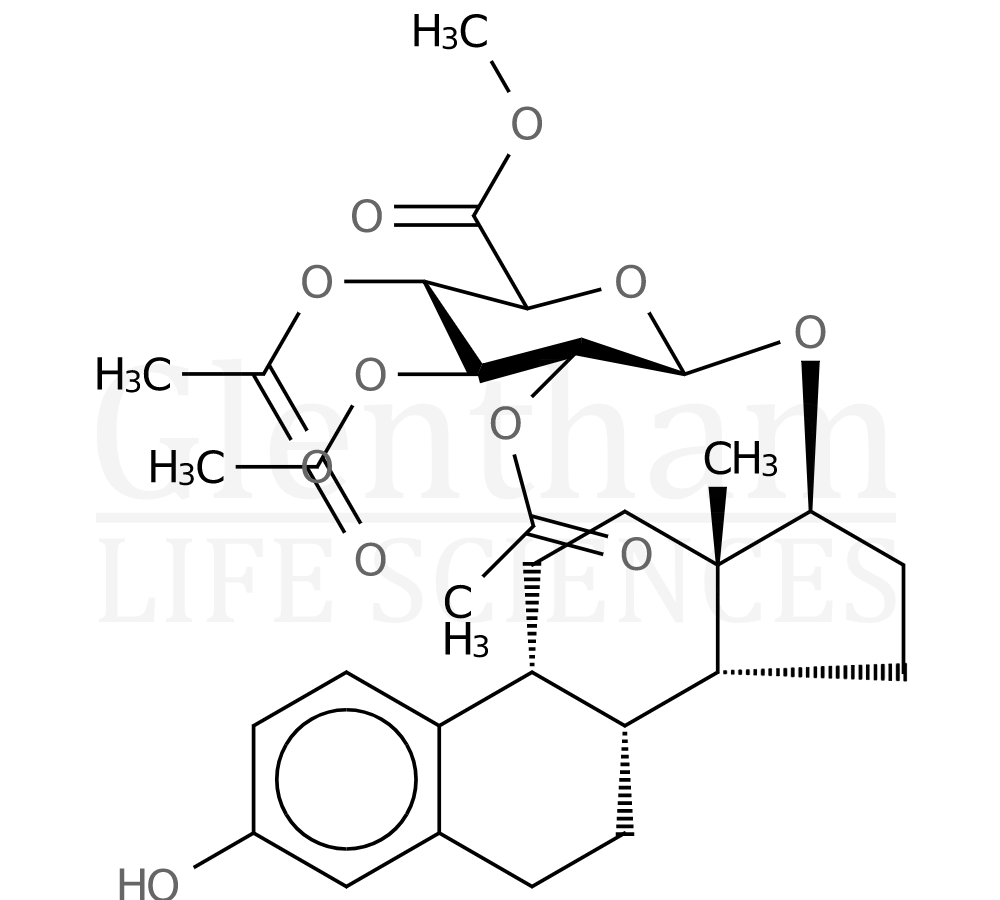Structure for 17b-Estradiol 17-(2,3,4-tri-O-acetyl-b-D-glucuronide methyl ester)
