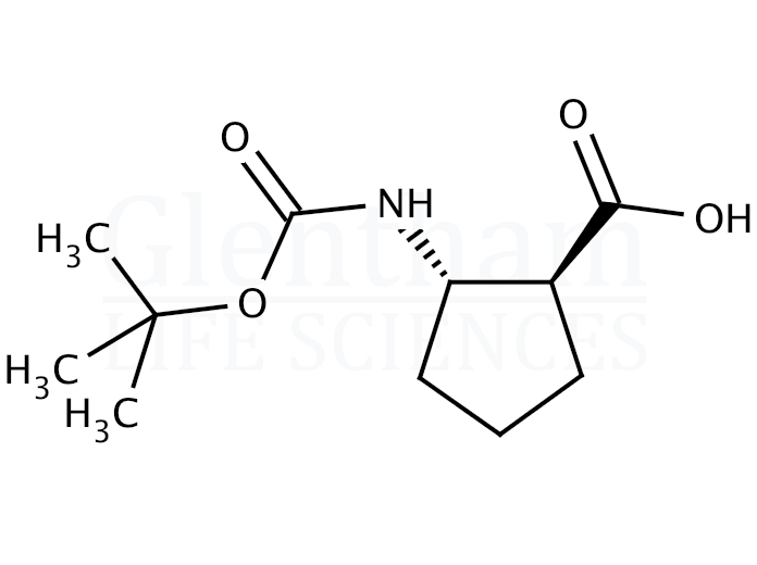 (1S,2S)-Boc-aminocyclopentane carboxylic acid Structure