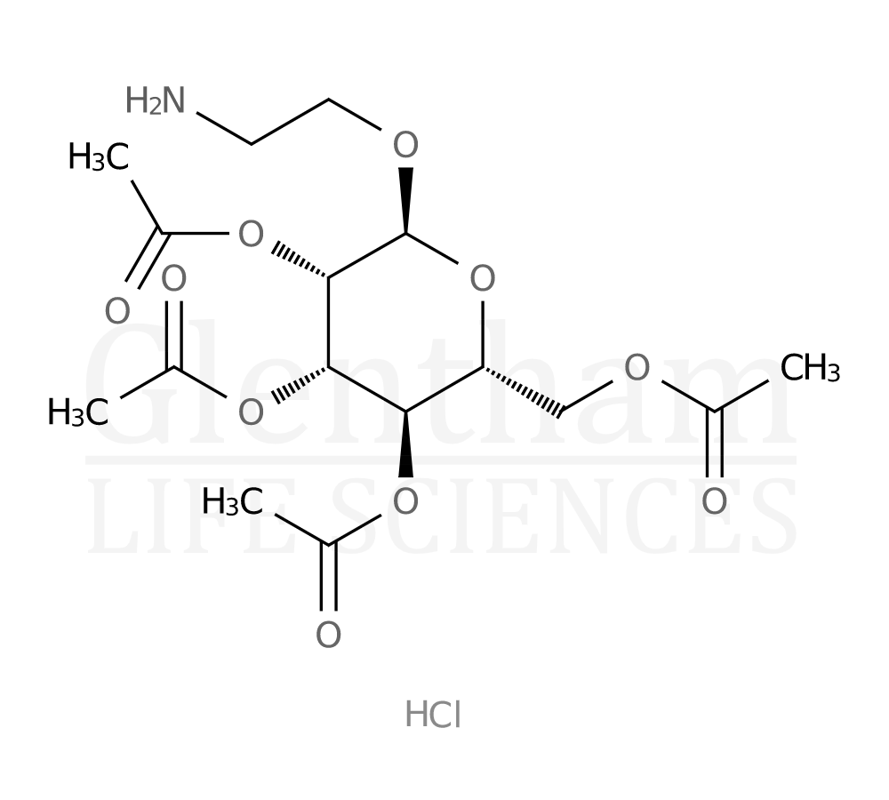 2-Aminoethyl 2,3,4,6-tetra-O-acetyl-α-D-mannopyranoside hydrochloride Structure