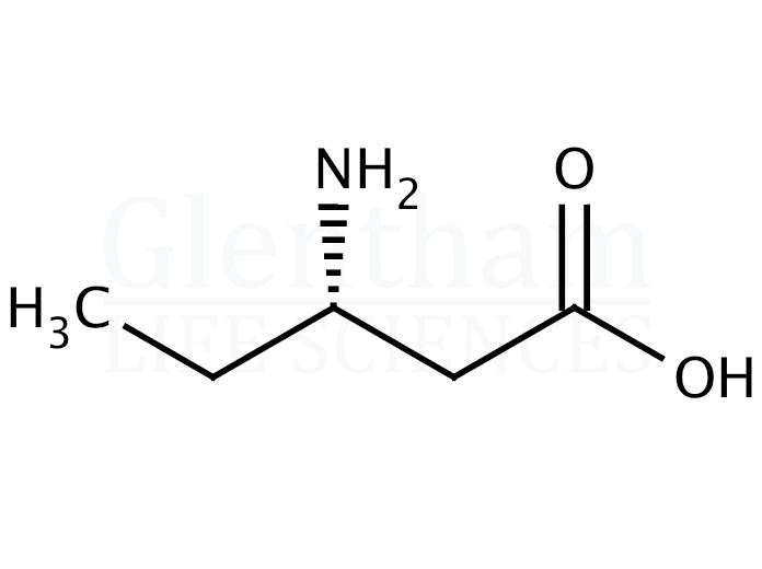 Structure for (S)-3-Aminopentanoic acid  (14389-77-6)