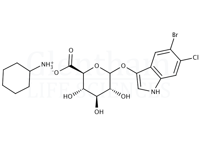 Strcuture for 5-Bromo-6-chloro-3-indolyl b-D-glucuronide cyclohexylammonium salt