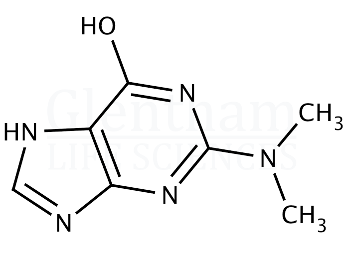 2-Dimethylamino-6-hydroxypurine Structure