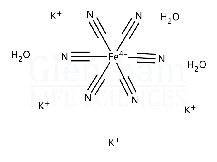Potassium ferrocyanide trihydrate Structure
