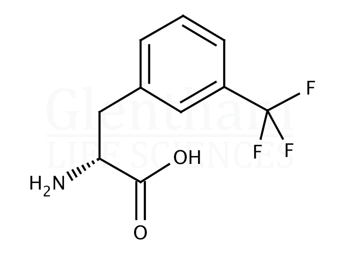 Structure for 3-(Trifluoromethyl)-D-phenylalanine (14464-67-6)