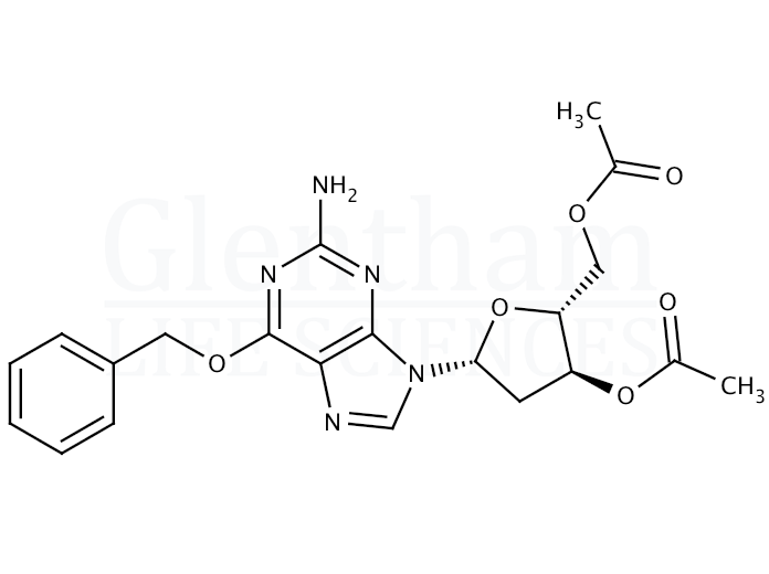3’,5’-Di-O-acetyl O6-benzyl-2’-deoxyguanosine Structure
