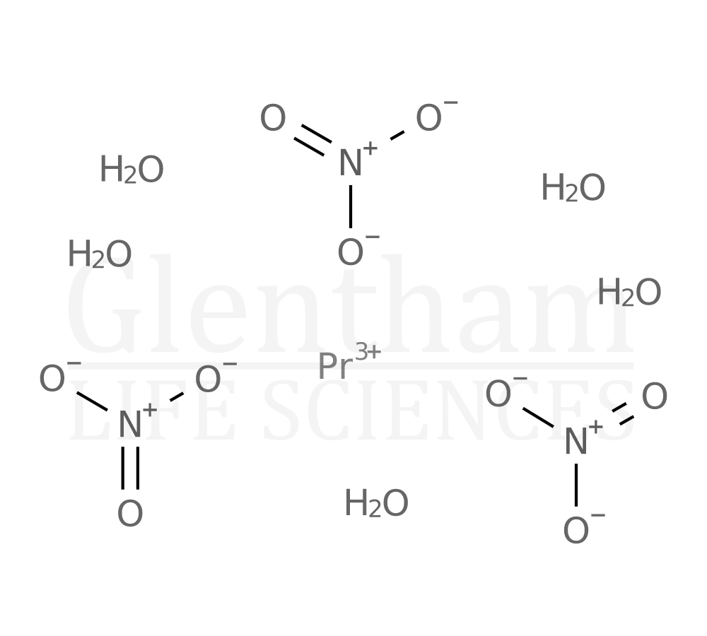 Praseodymium nitrate hydrate, 99.9% Structure