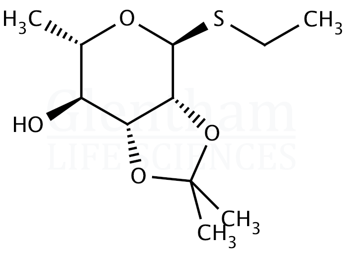 Ethyl-2,3-O-isopropylidene-a-L-thiorhamnopyranoside Structure