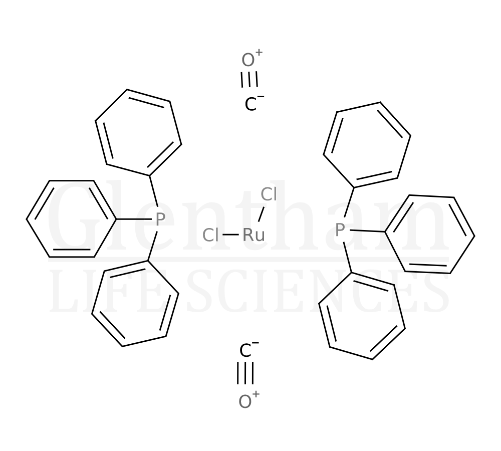Structure for Bis(triphenylphosphine)ruthenium dicarbonyl dichloride