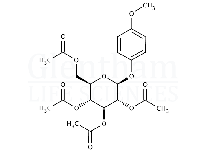 Structure for 4-Methoxyphenyl 2,3,4,6-tetra-O-acetyl-b-D-glucopyranoside