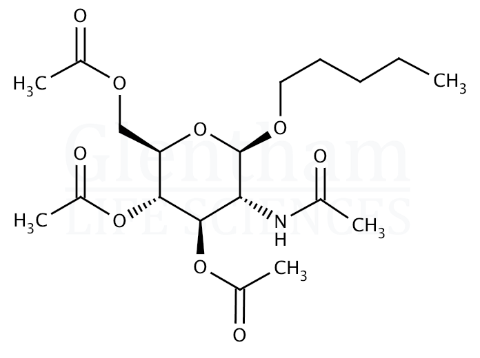 Structure for Amyl 2-acetamido-3,4,6-tri-O-acetyl-2-deoxy-b-D-glucopyranoside