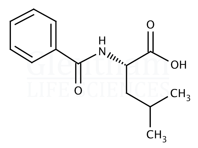 N-Benzoyl-L-leucine Structure