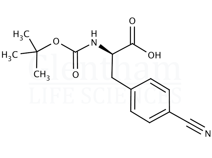 Structure for Boc-D-Phe(4-CN)-OH    (146727-62-0)