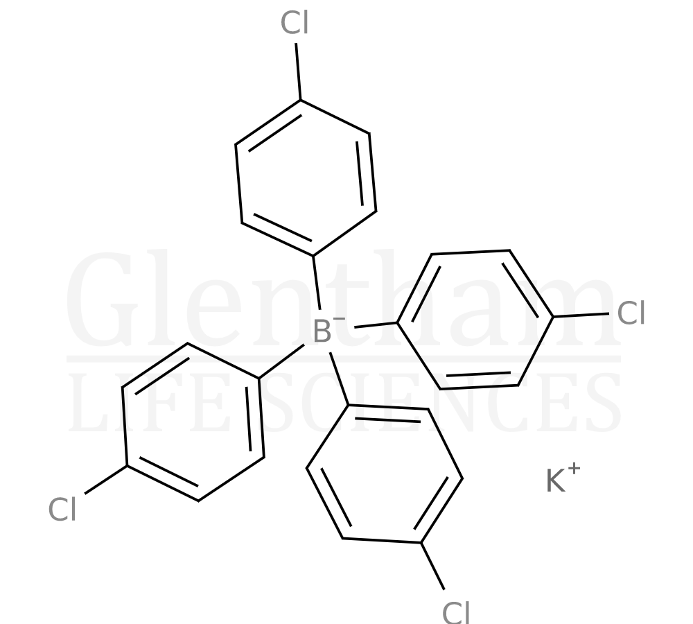 Structure for Potassium tetrakis (4-chlorophenyl) borate, 98+%