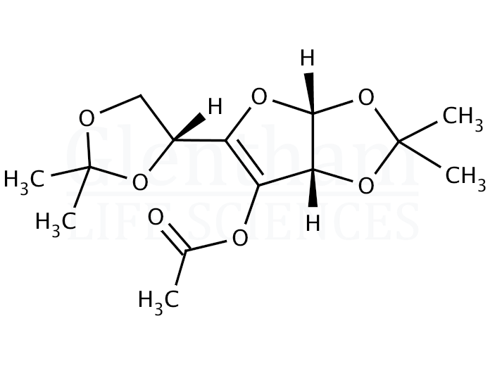 3-O-Acetyl-1,2:5,6-di-O-isopropylidene-α-D-erythrohexofuranen-(3)-ose Structure