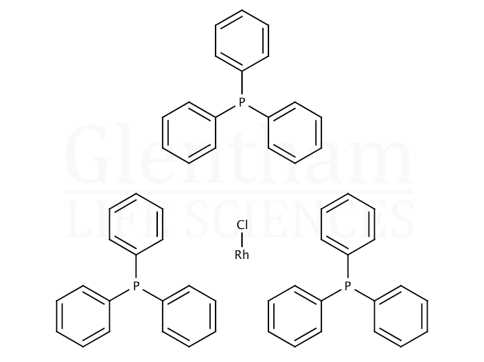 Tris(triphenylphosphine)rhodium(I) chloride, 99.95% (metals basis) Structure